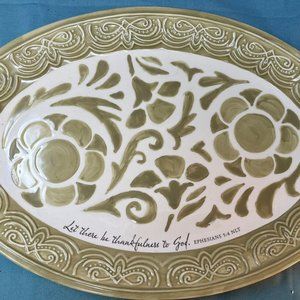 Dayspring Ever Grateful Collection Nice Decorative Large Oval Platter Item 75356